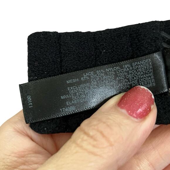 Natori Calais Strapless Bra 32B Lace Underwired Lightly Lined Molded Black Nude - Picture 9 of 10